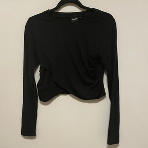 Mono B Black Long Sleeve Women's Top